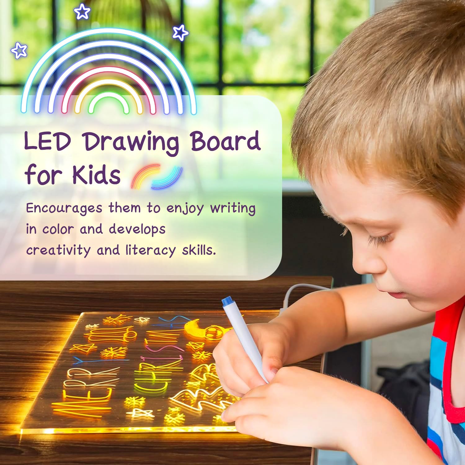 Led Note Board with 7 Colors Pen, Led Note Board with Colors, Led