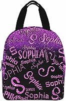 Vista 17 de InterestPrint Bolsa de almuerzo personalizada con nombre, lonchera de mariposa rosa degradada, regalo personalizado para nieta, nieto, sobrino