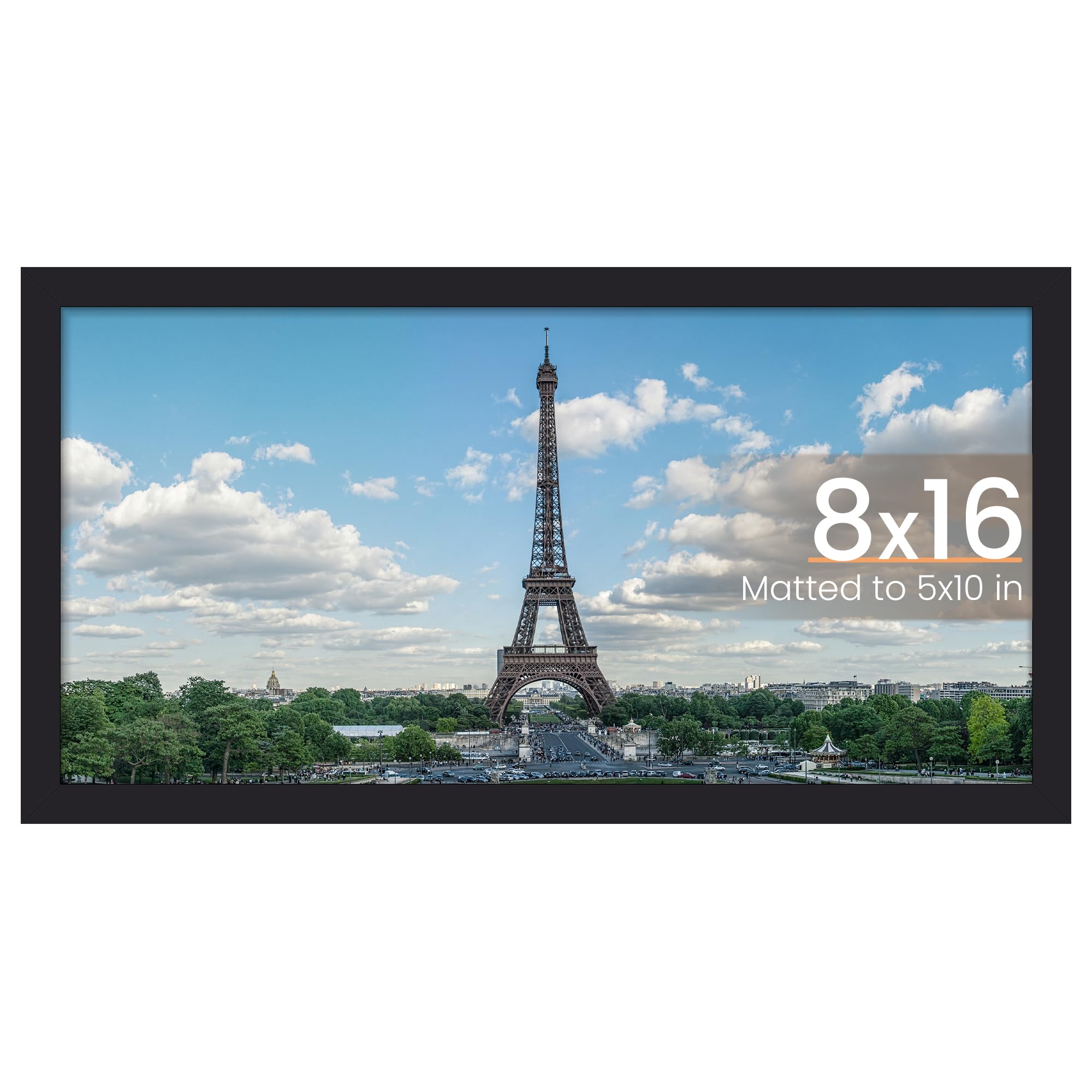 upsimples 8x16 Picture Frame, Wall Decor Photo Frames, Black 1 Pack