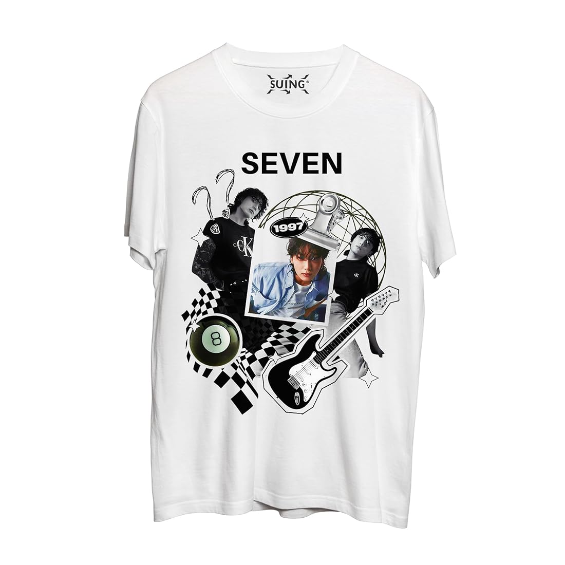 jungkook SEVEN SHIRT シャツ JungKook Seven T Shirt Unisex Harajuku Graphic Letter Print