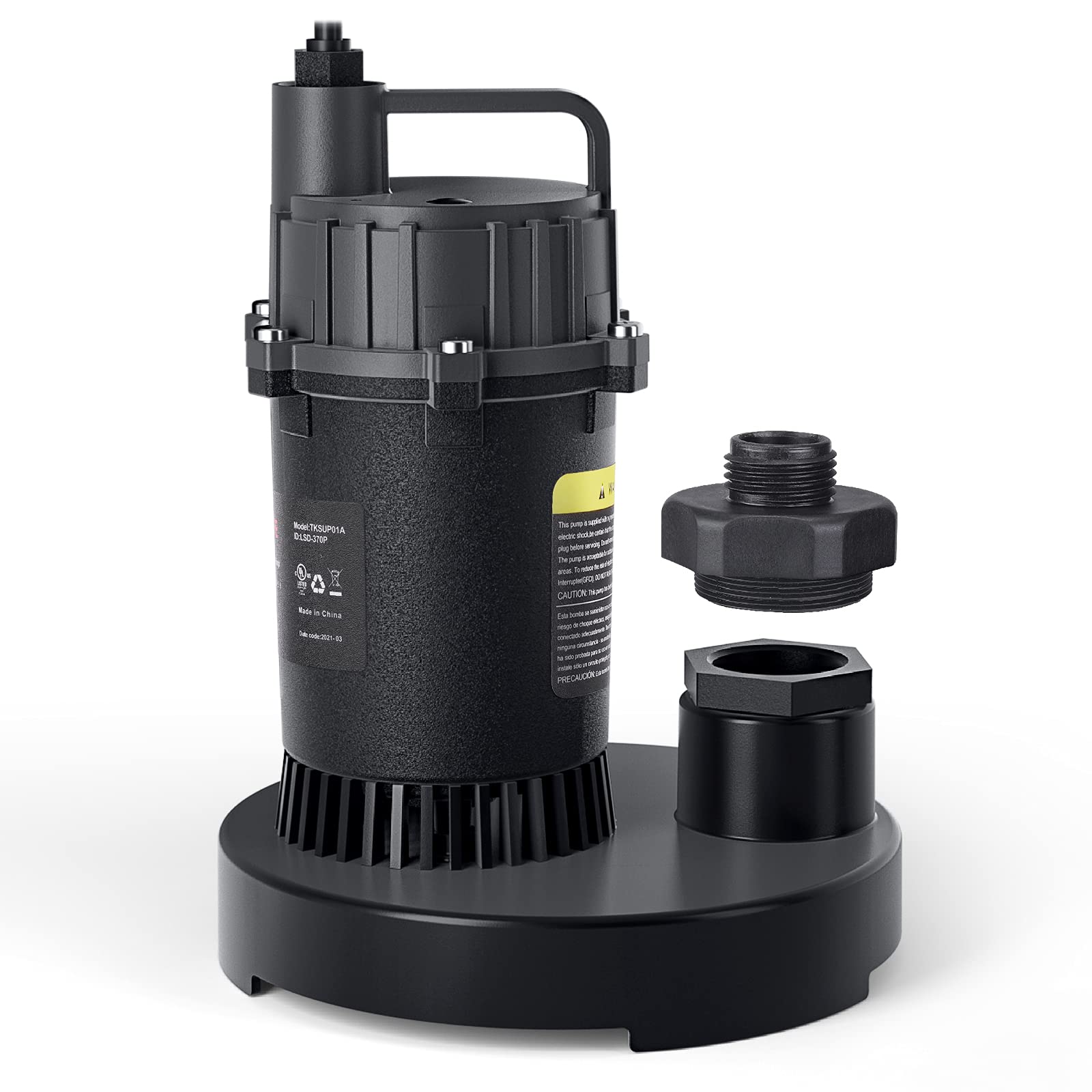 Buy Sump Pump, 1/2 HP 3300GPH Submersible Clean/Dirty Water Pump, for