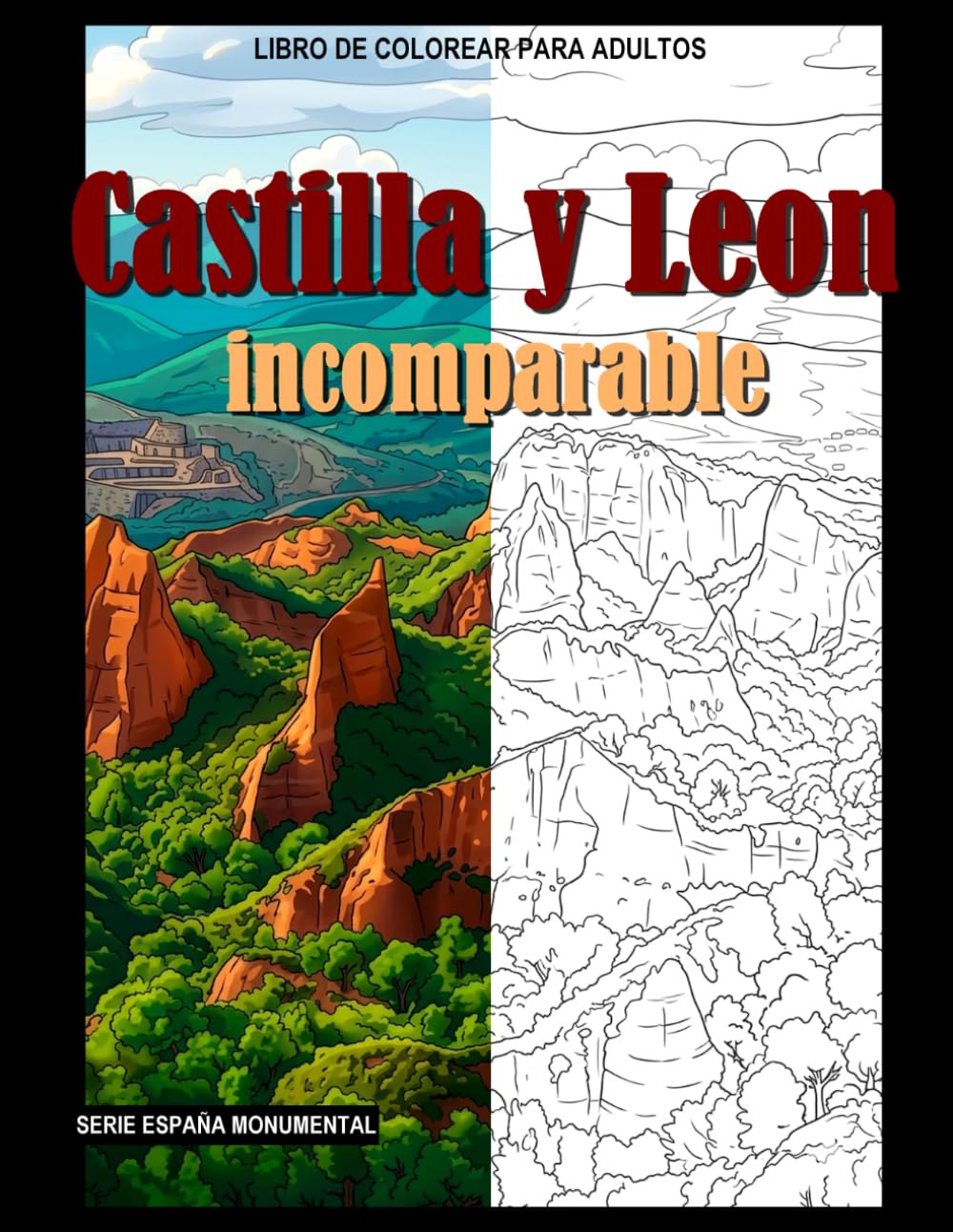 Castilla y Leon incomparable: Un libro para colorear (España monumental)