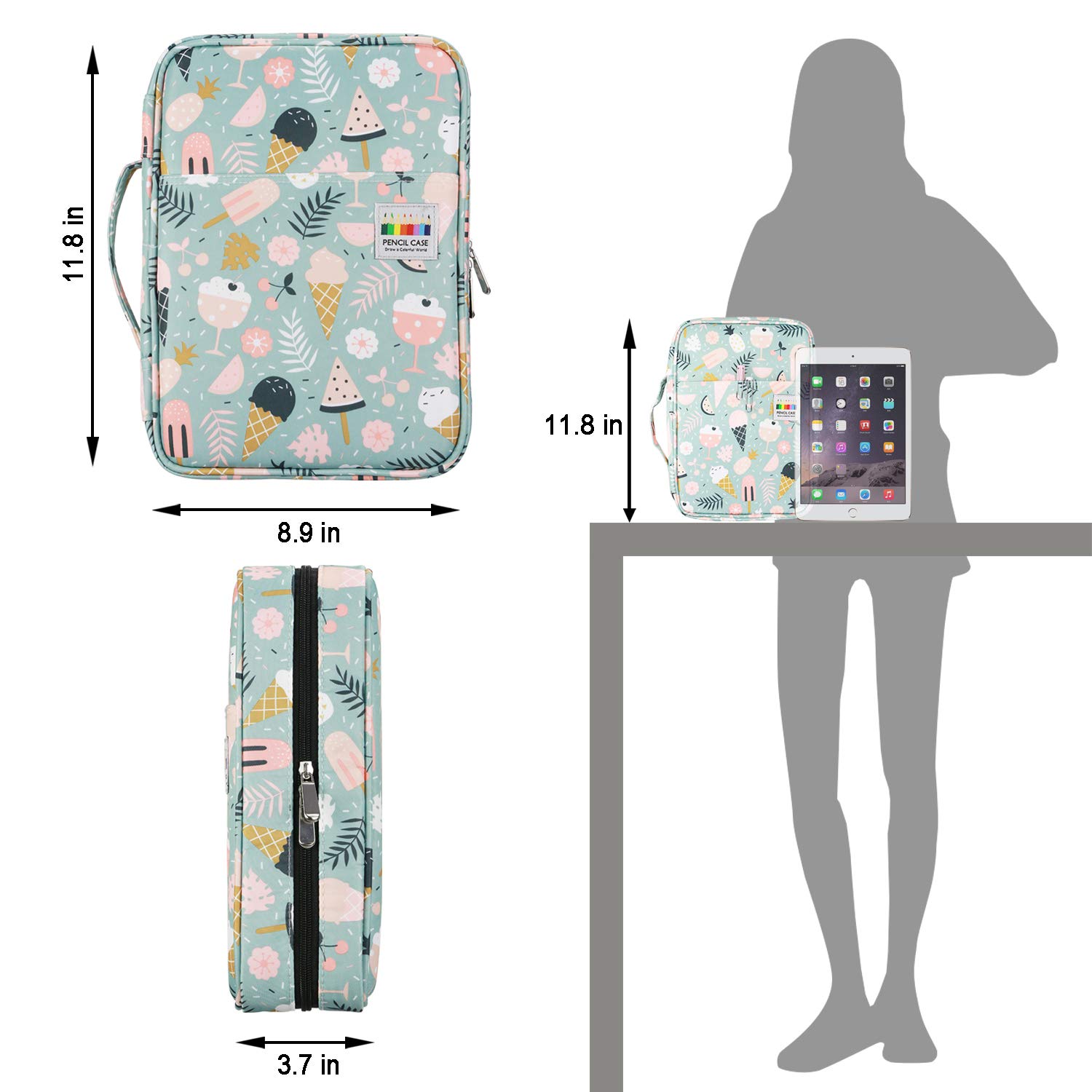 YOUSHARES Astuccio 220 Slot 02, Gelato, 30 cm x 22.6 cm x 9.4 cm, Da viaggio