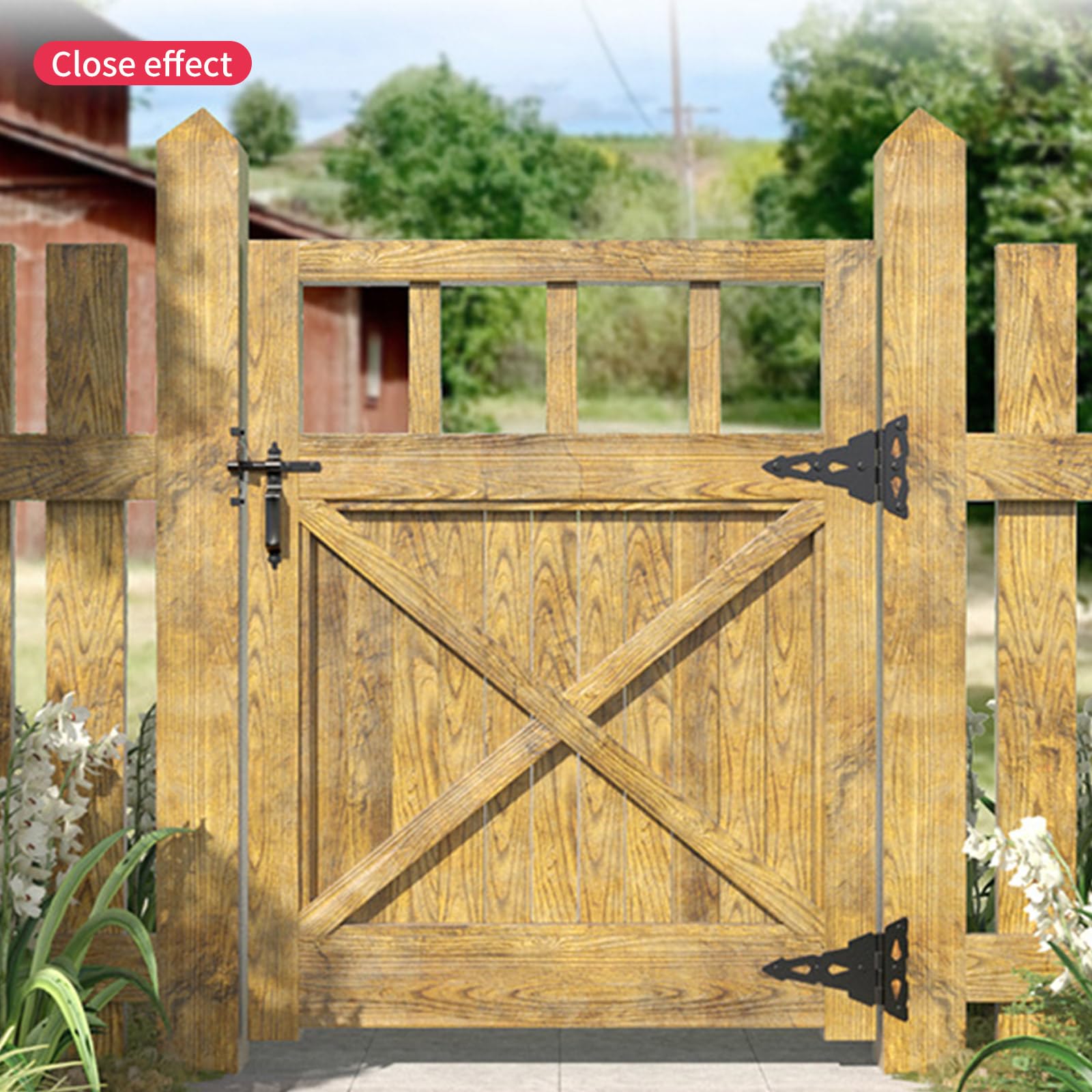 Pestillos de puerta de hierro resistente de seguridad al aire libre valla puerta cierre automático hardware puerta cierre automático