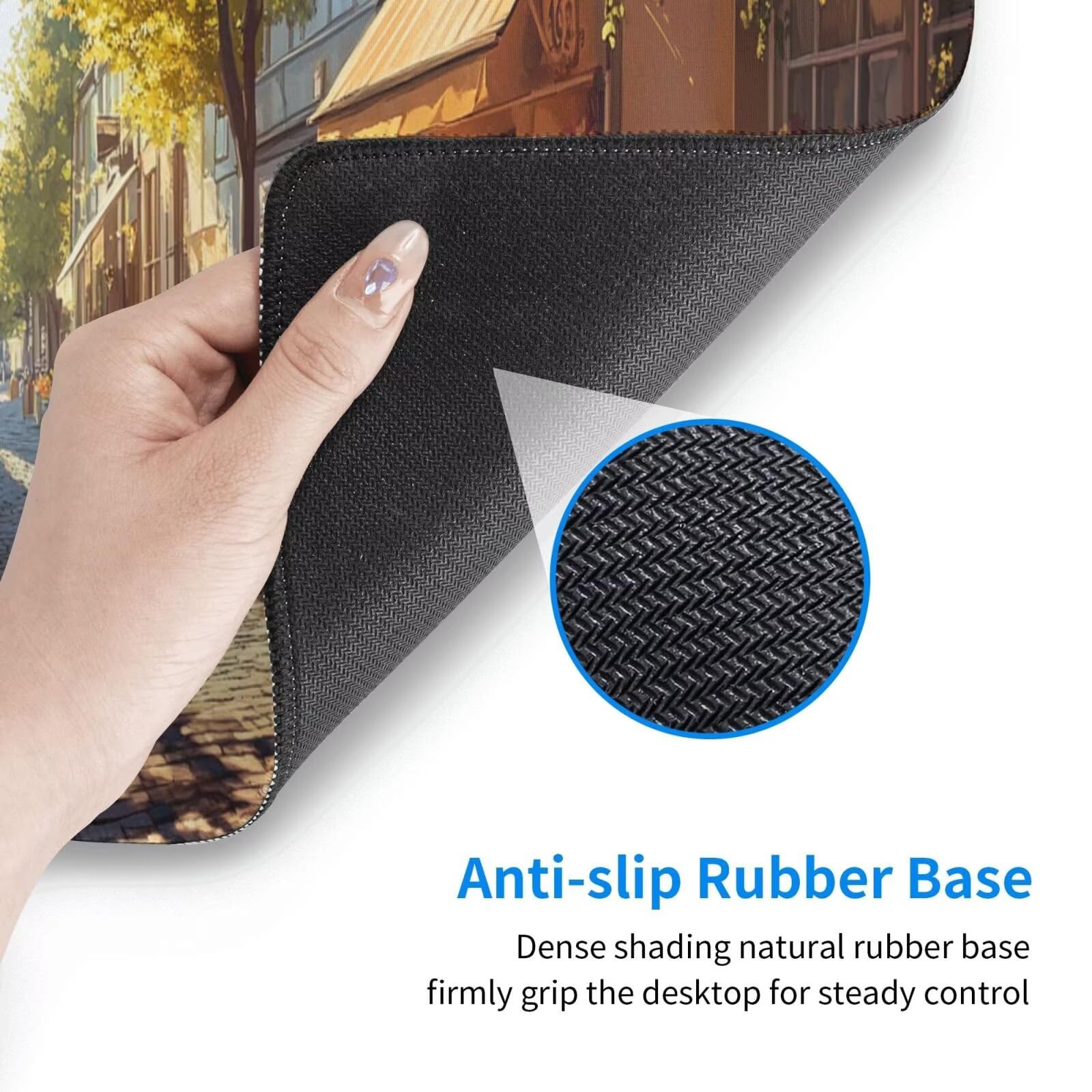 Żółta podkładka pod mysz XXL krajobraz mata na biurko 1600 x 800 x 3 mm zmywalna podkładka do gier na laptopa, z antypoślizgową gumową podstawą do gier, PC, pracowników biurowych Y365