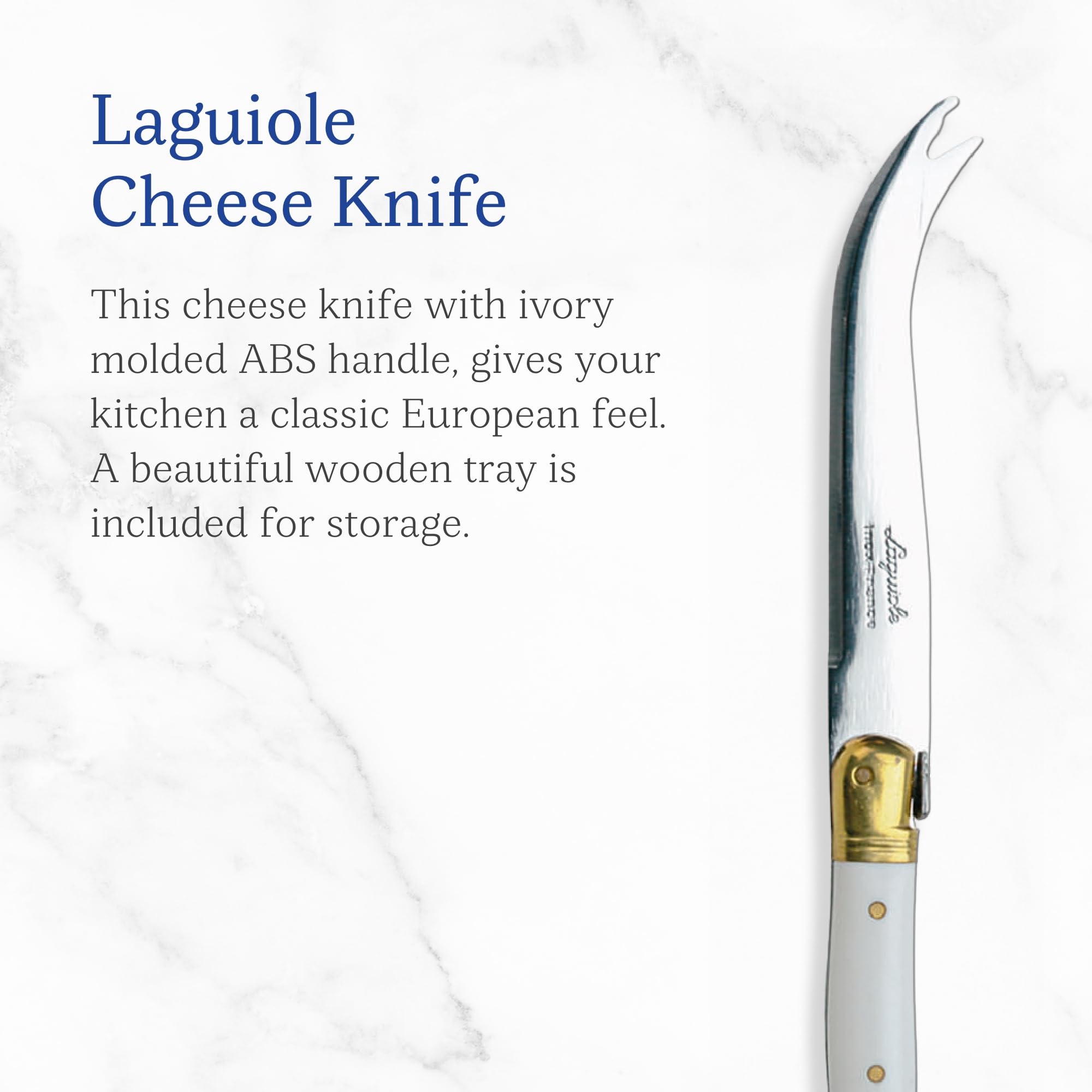 Amazon.com: Jean Dubost Laguiole Cheese Knife, Ivory Handle - Rust