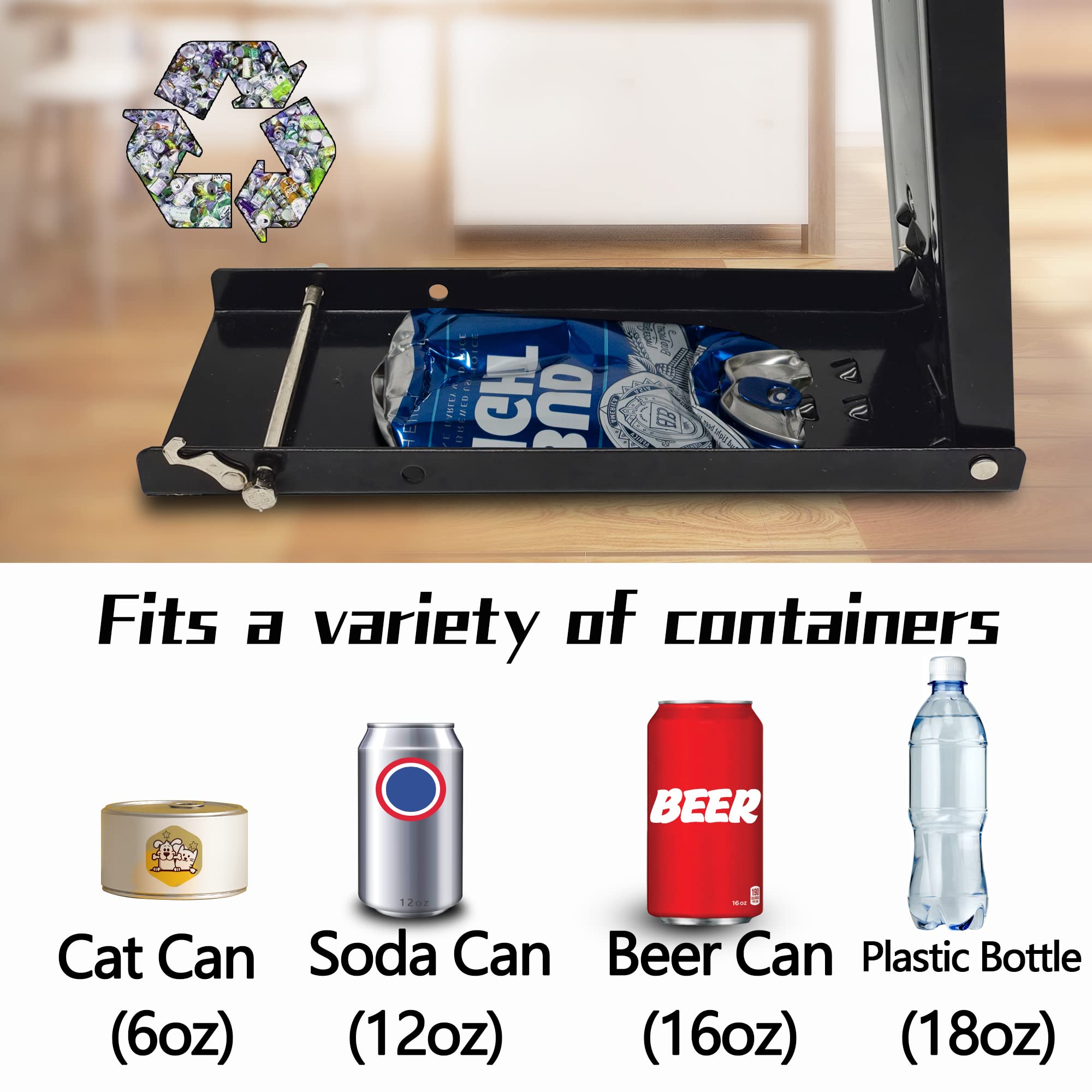 YYDS Can Crusher, Floor Foot Can Crushers for Recycling,Aluminium Can Crusher,Easy Storage,Sturdy steel,Heavy Duty Smasher for Seltzer, Soda, Beer Cans