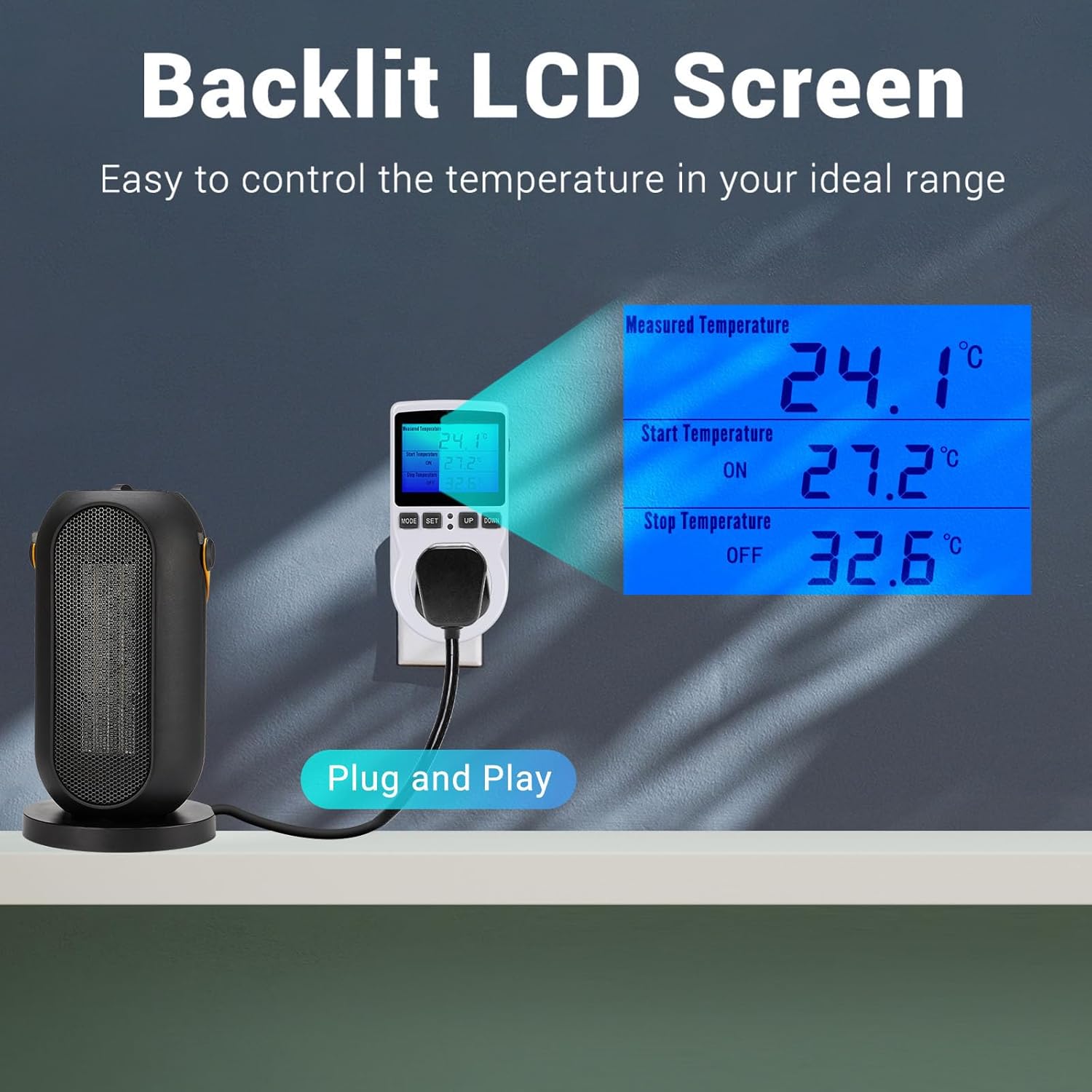 INKBIRD Thermostat Plug Socket, Digital Temperature Controller Timer Outlet, Timer Switch Plug with Sensor Probe Heating Cooling Mode for Reptile Greenhouse Home Fermentation 4 713Esy9ADDL. AC SL1500