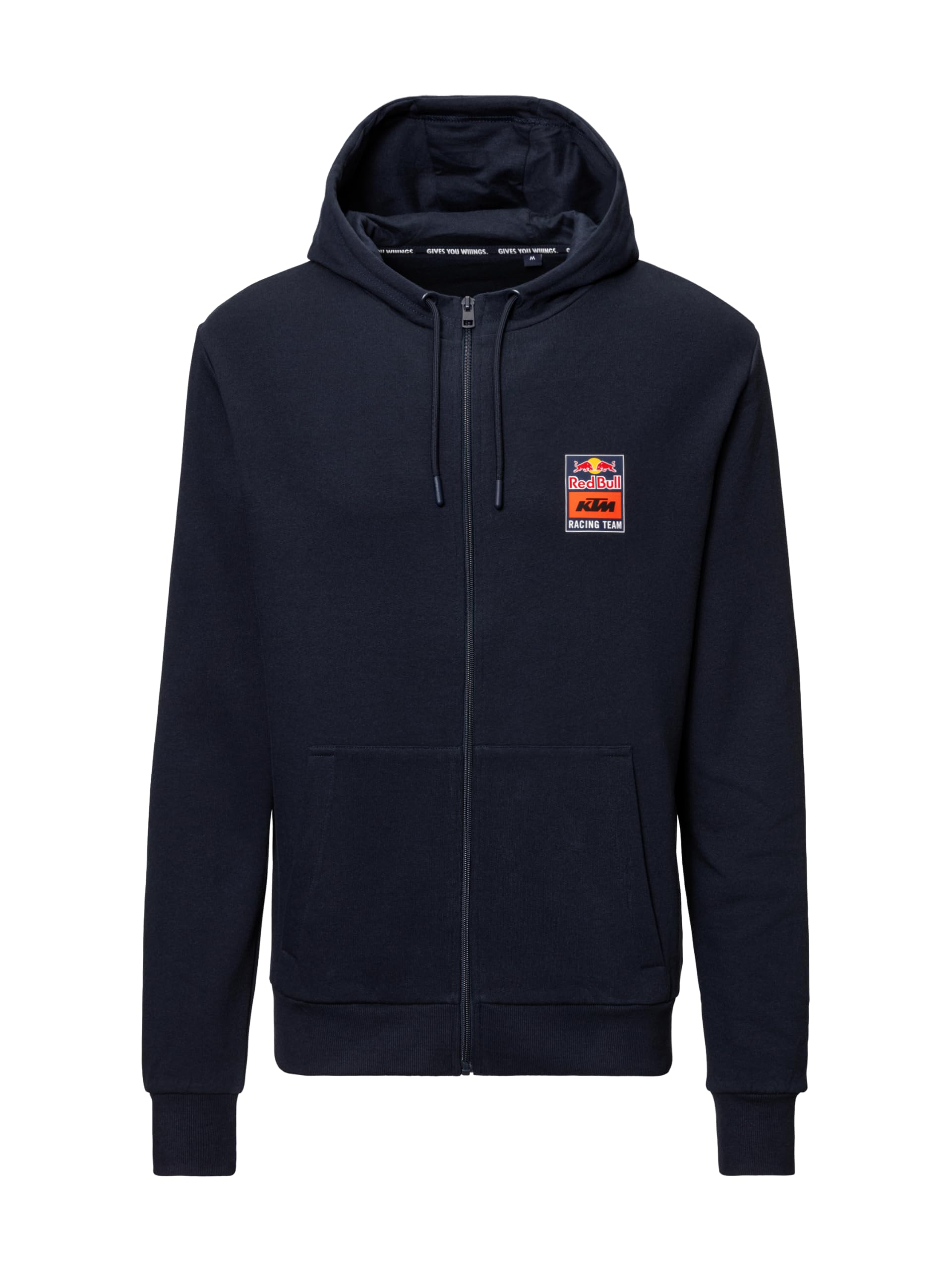 Red Bull ENERGY WEAR RB KTM Racing Logo Zip Hoodie Navy | Offizieller MotoGP Fanartikel - 100% Baumwolle - Rückenflock - Verstellbare Kapuze - Kapuzenpullover - Motorsport
