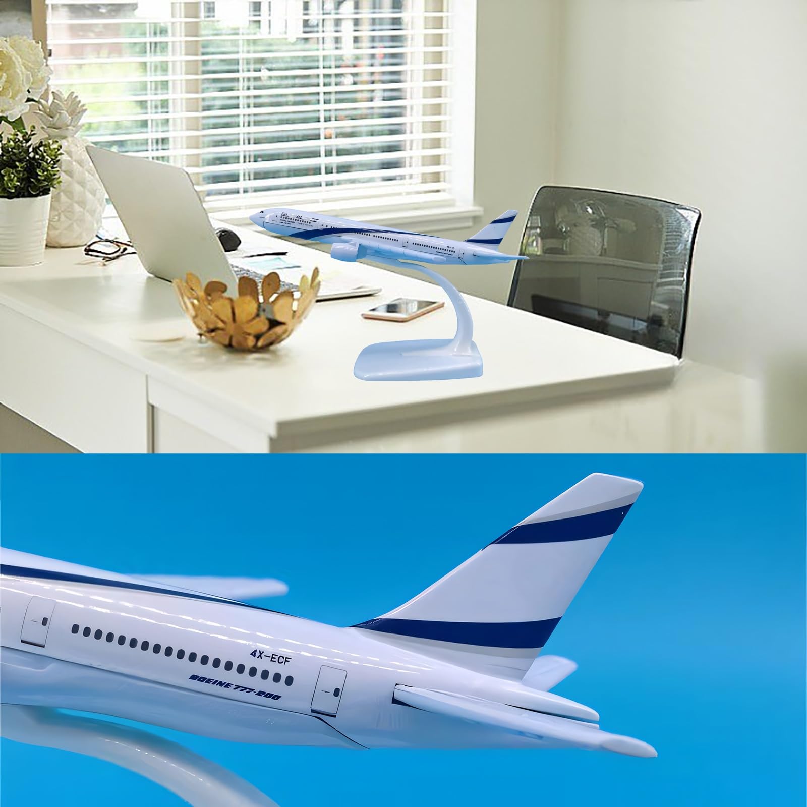 Scala 1:400 B777 Modello aereo metallo pressofuso Aereo da collezione ad alta simulazione con ruote for espositore, for l'arredamento di casa ufficio, regalo gli appassionati