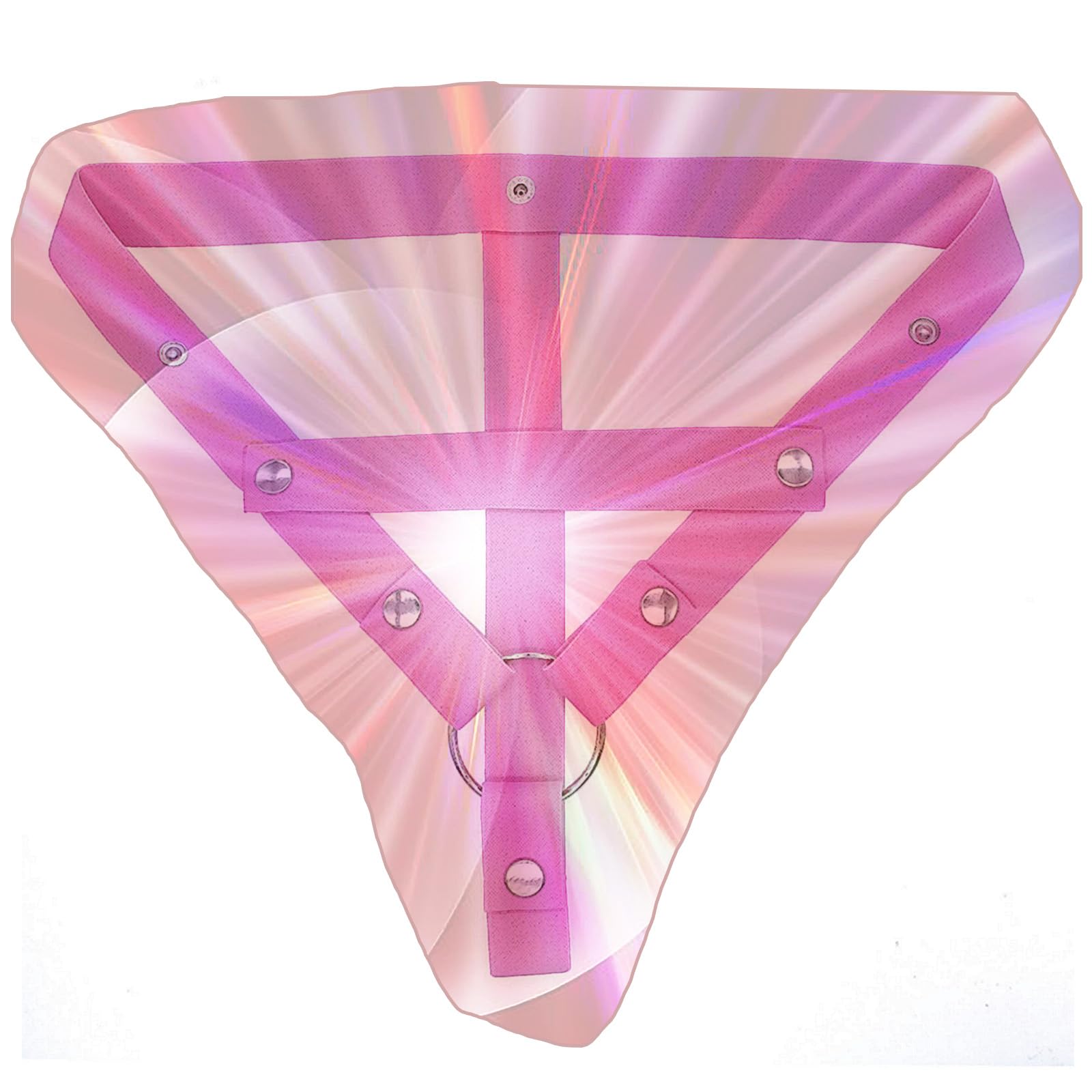 Adjustable Anti-Shedding Belt for Male Cage, Special Auxiliary Straps for Male Protection Cage -USHA29 (Pink, T-Shaped Three-Way)