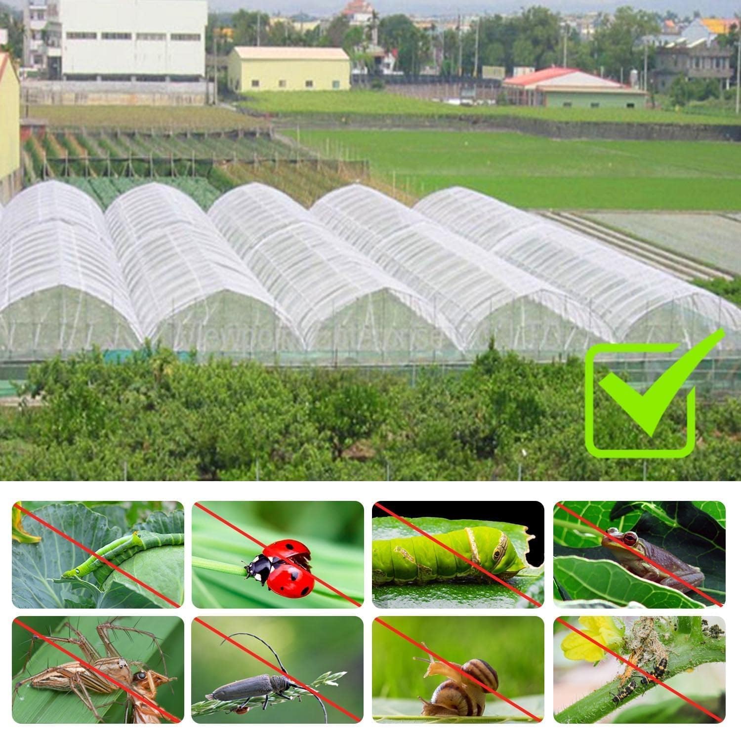 Filet Anti-insectes Et Oiseaux 3x6 Mètres - Maille Fine En Polyéthylène - Réutilisable, Perméable à L'air Et à L'eau - Pour Potager, Serre, Verger