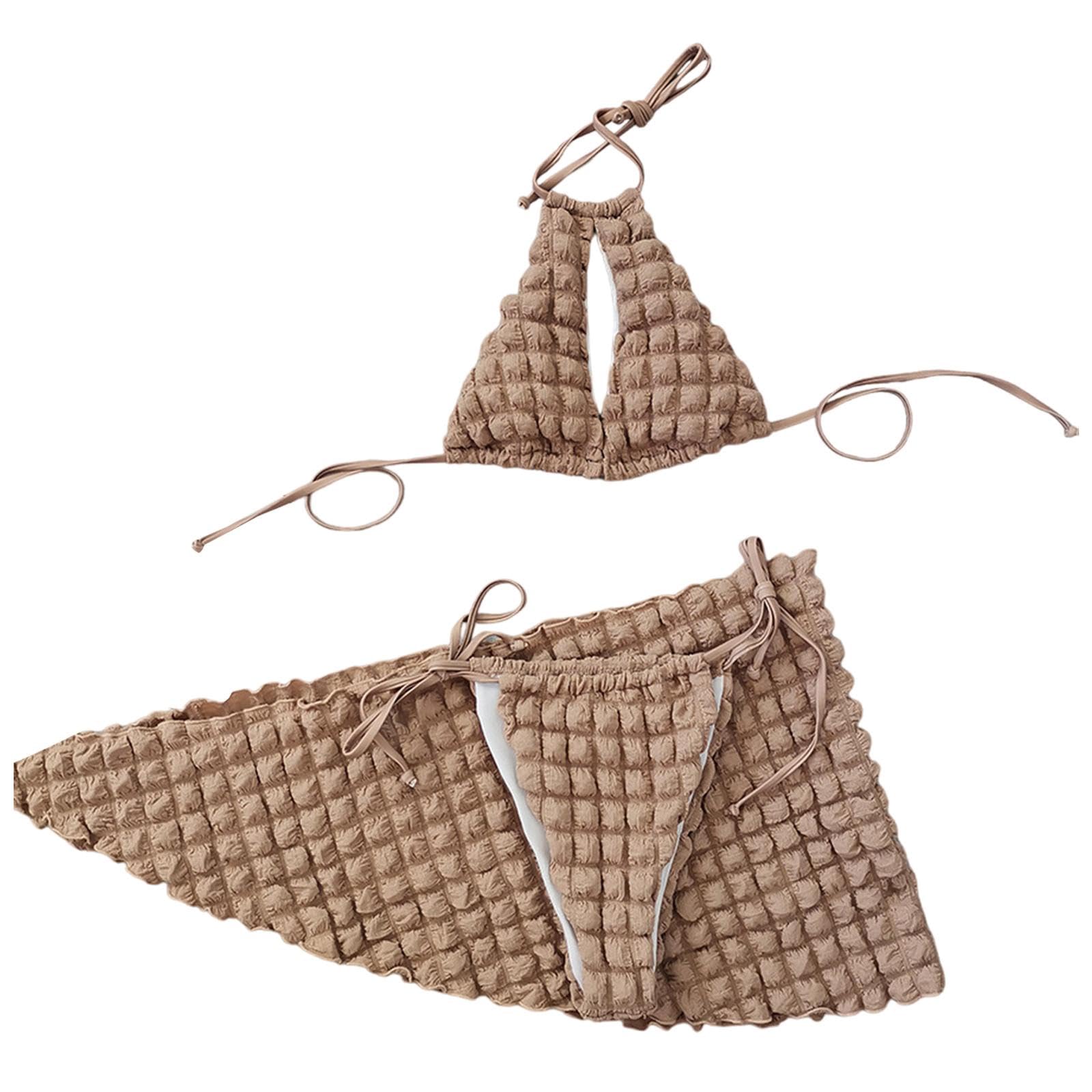 bnf Women Bikini Swimsuit Set Women Swim Suit Swimwear for Club Pool Beach M | Clothing, Shoes & Accessories | Womens Clothing | Swimwear Brown-picture-30