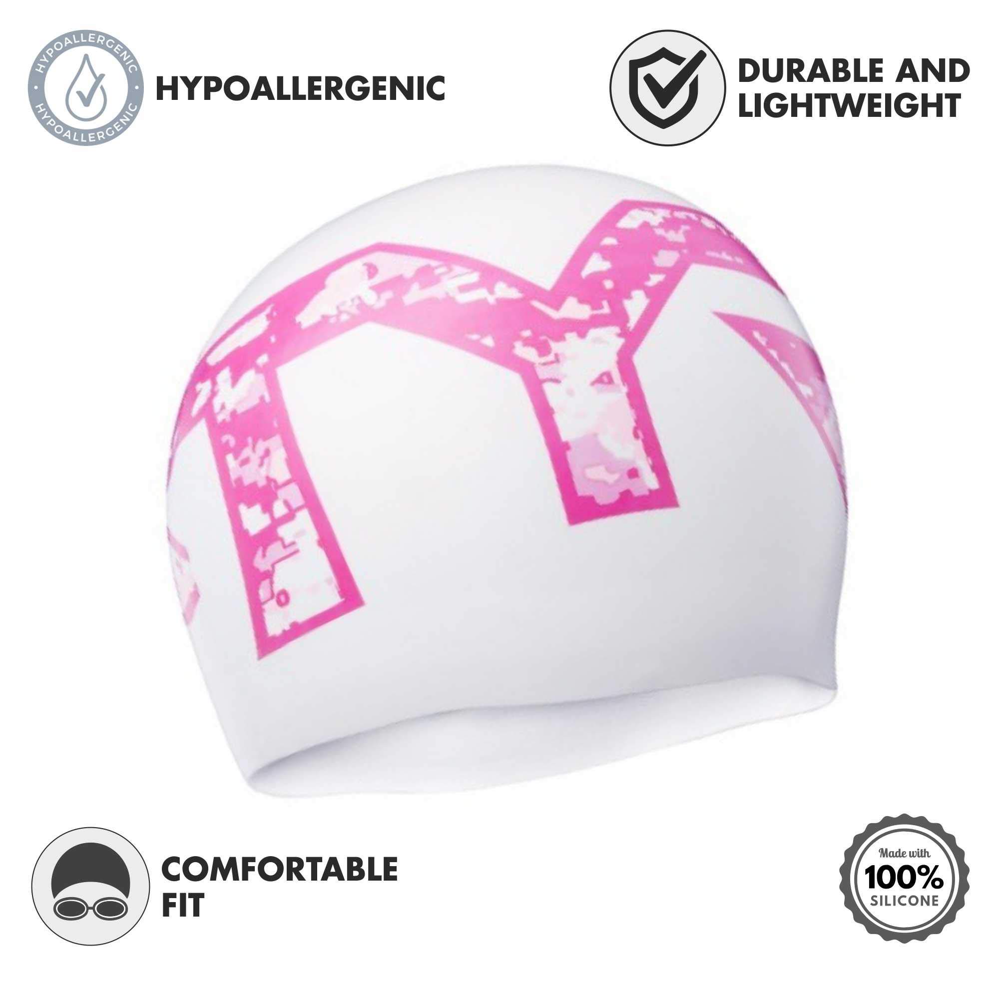 TYR Cuffia da Nuoto Tyr Pink Silicone Bianco Unica