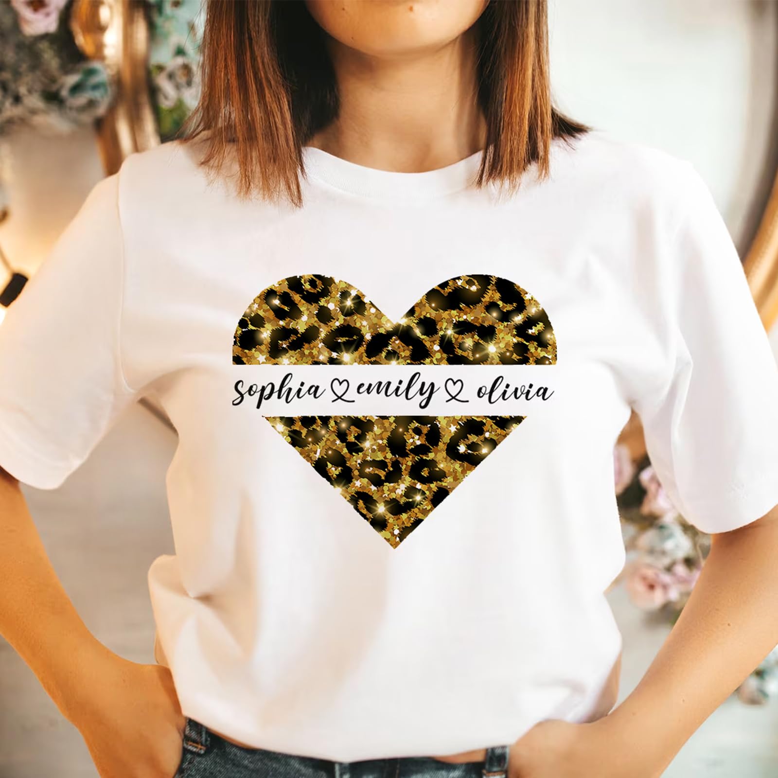 Tintnut Bunter Leopardenprint Muster Plotterfolie Textil Farbenfroher Leopard Iron on Folie 10 Blätter 12"x10" Flexfolie Plotter Textil für DIY Mode Kleidung Tasche und Heim Dekoration