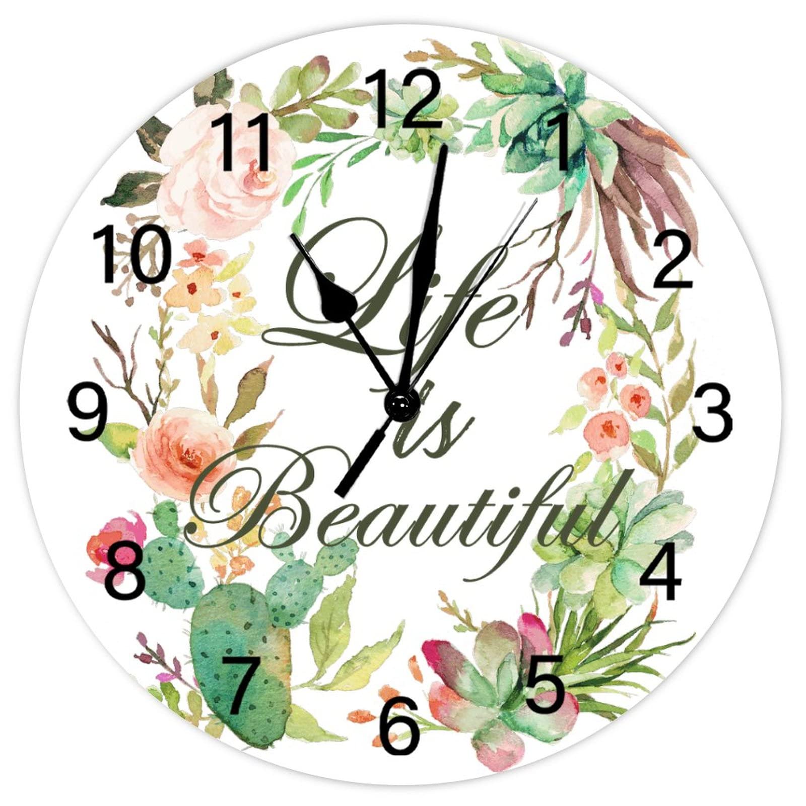 Horloge murale ronde à piles pour une lisibilité parfaite