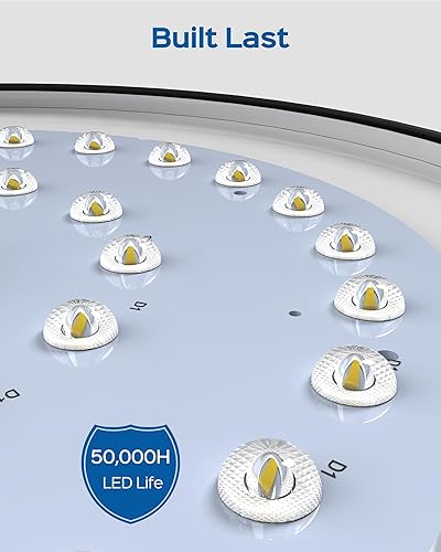 Miniatura 5 de JACKYLED Paquete de 6 lámparas de techo de 12 pulgadas, 5000 K, luz diurna blanca LED, luz de techo empotrada, súper brillante de 30 W, 3000