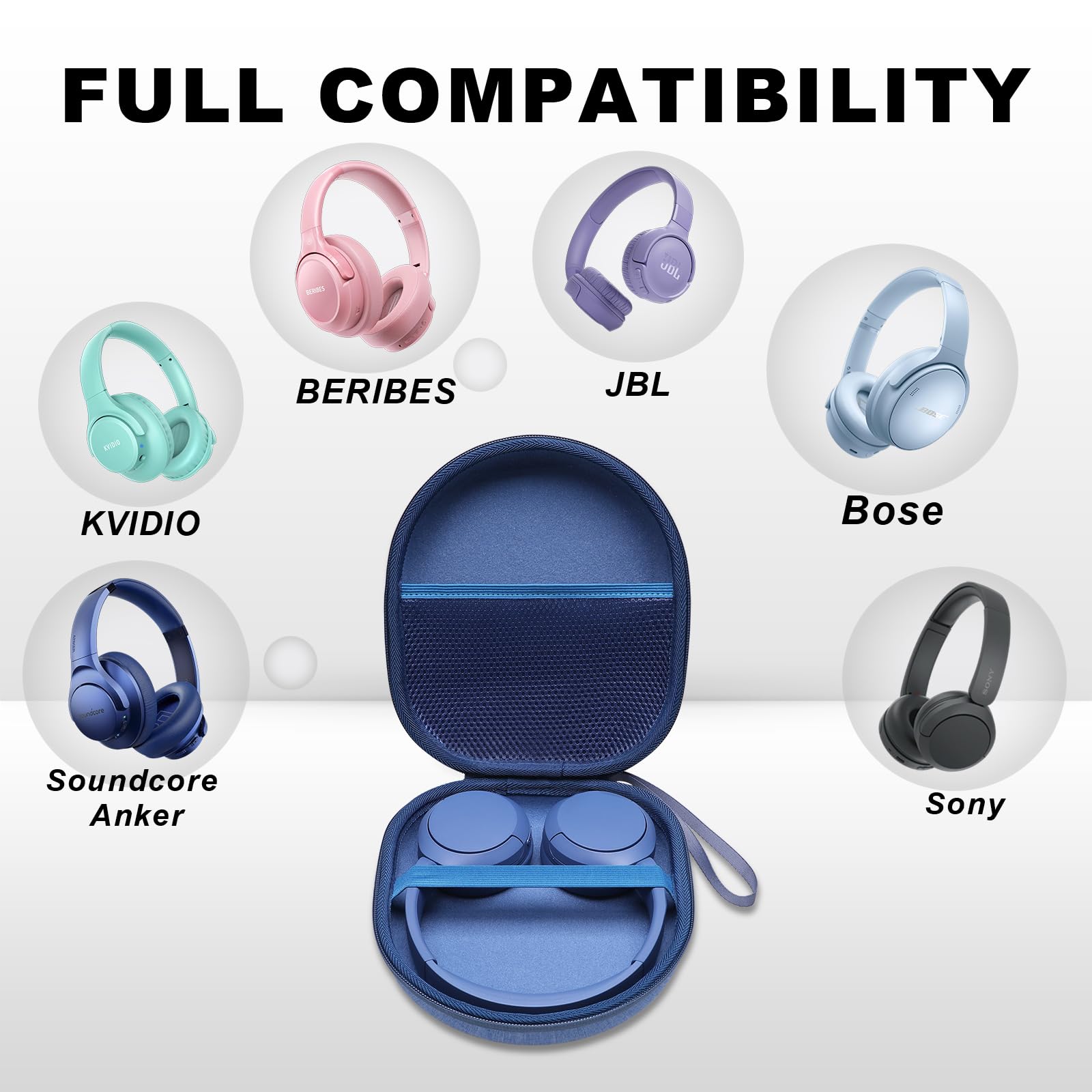 Funda para auriculares compatible con auriculares inalámbricos Sony, JBL, Soundcore, Anker, Bose, BERIBES, KVIDIO
