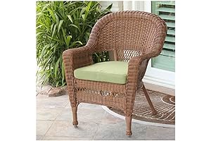 Emeco Honey Wicker Chair with Green Cushion: Natural Elegance and Uncompromising Quality