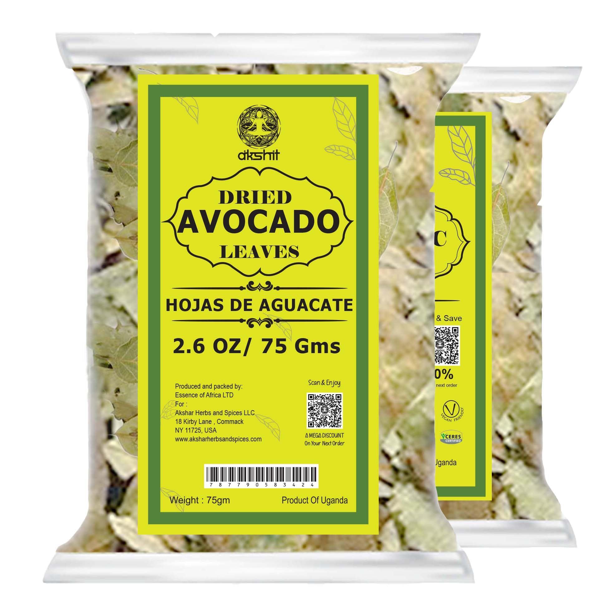 5.2oz Dried Avocado Leaves, Hojas De Aguacate Secas, Leaf Tea, Natural Avocado Leaves, Non-GMO, Caffeine free, Vegan, by Akshit