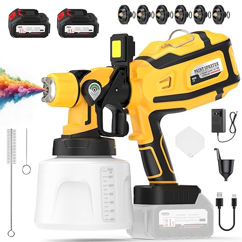 Paint Sprayer, 700W High Power Cordless Electric Spray Paint Gun