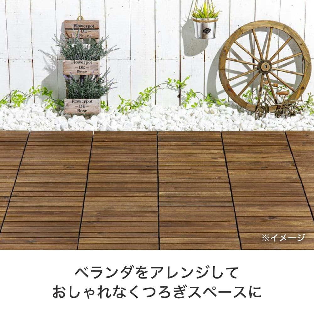 アカシア　ジョイントデッキ Amazon | カインズ(CAINZ) アカシア ジョイントデッキ 9枚入 縦30cm 横