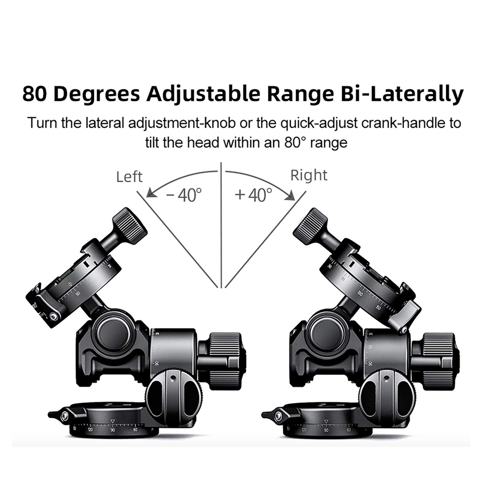 Sunwayfoto DT-02d50 2 Vie Neiger Treppiede Testa Nero - Foto 6