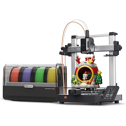 Anycubic Kobra 3 V2 Combo 3D Printer, Smart Multicolor Printing Up to 600mm/s Print Speed, Active Filament Drying Enhanced Auto-Leveling for Higher Success Rates, 10.0'' x 10.0'' x 10.2''
