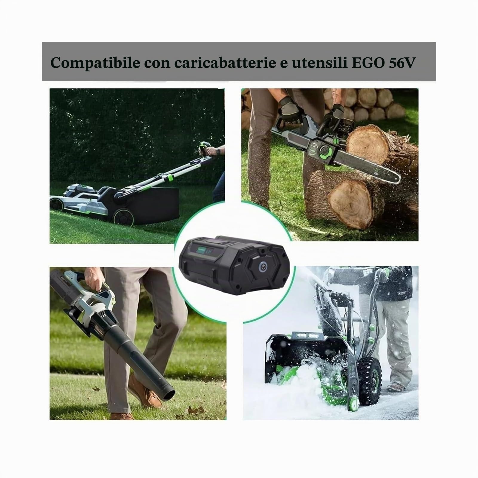 Batteria for utensili 56V 6000mAh BA2800 BA2800T BA4200 BA5600T BA2240 BA1120. Compatibile con EGO 56V l'utensile elettrico. Adatto a tutti gli utensili elettrici da 56 V