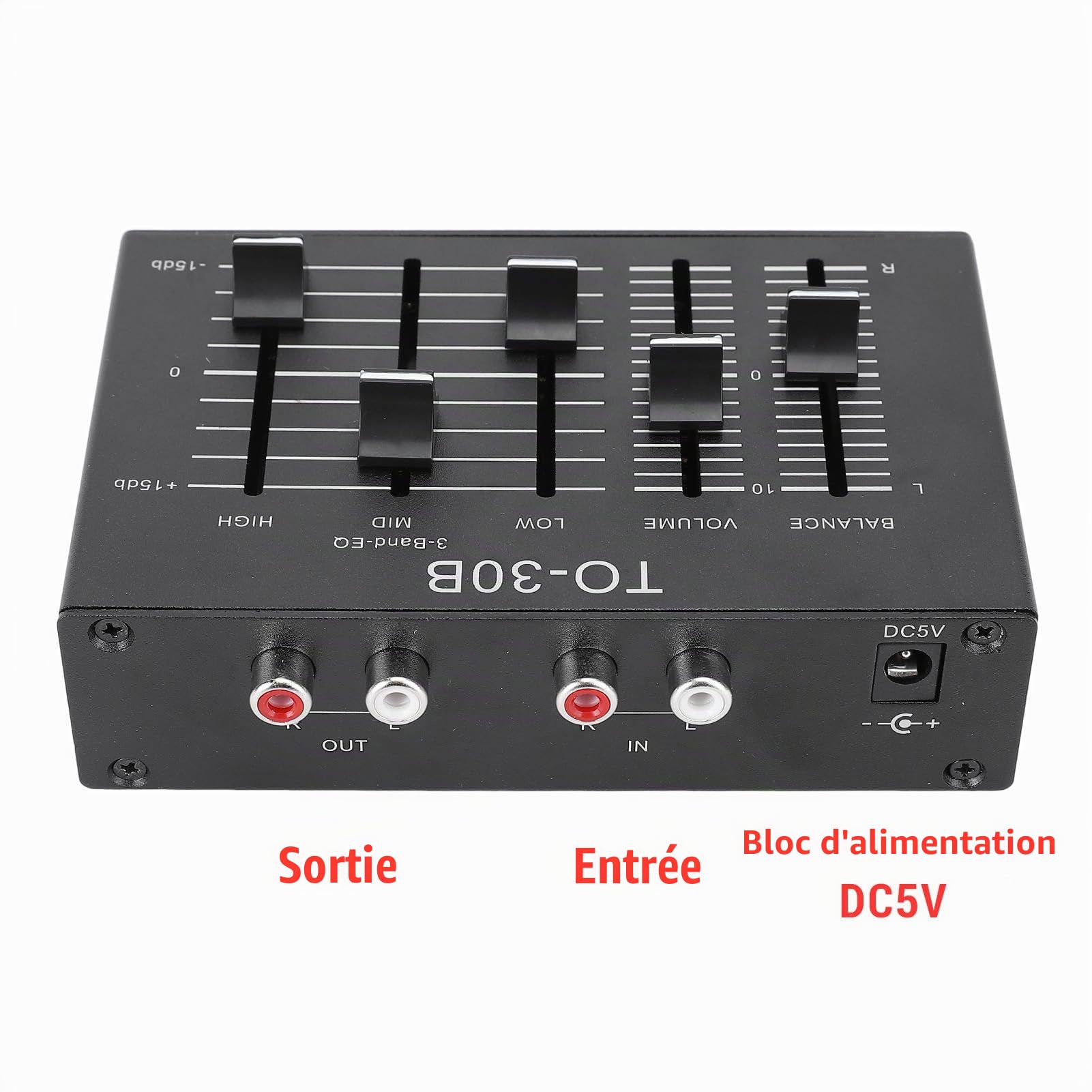 Eq Equalizer Stéréo Préampli, Préampli De Contrôle Du Volume Récepteurs Stéréo High Medium Low 3 Bands Sound Channel Balance Volume Control Préamplis Pour La Maison Électronique Haut-Parleurs