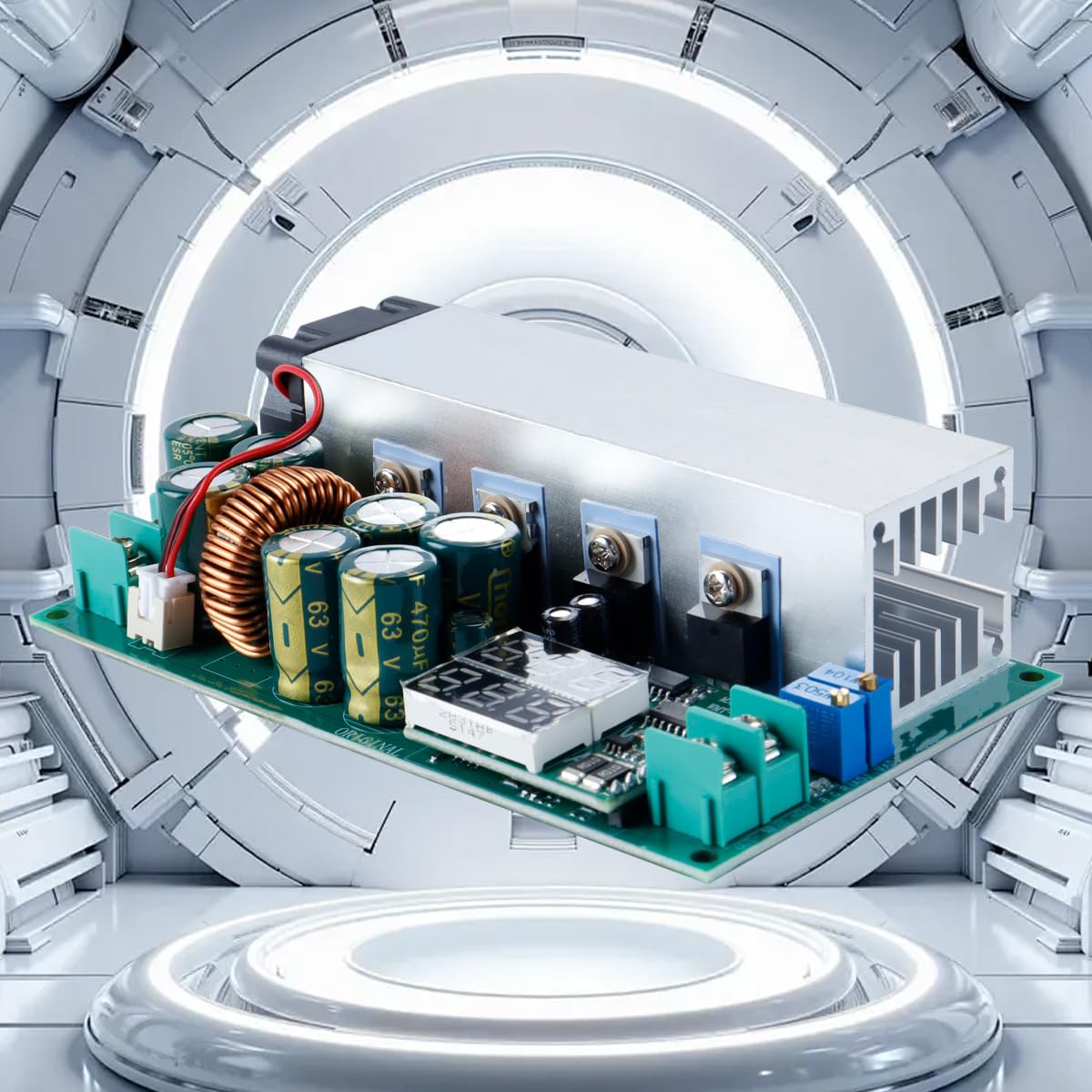 Convertisseur abaisseur de tension, module abaisseur de tension 12 V-80 V vers 2,5 V-50 V, DC 12 V-80 V vers DC 2,5 V-50 V, avec double affichage de la tension et du courant