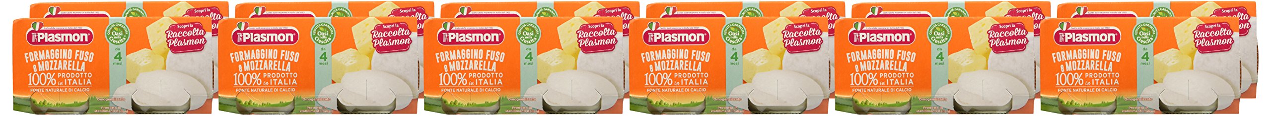 Plasmon Omogeneizzato Formaggino Fuso e Mozzarella 2x80g (12 Confezioni)