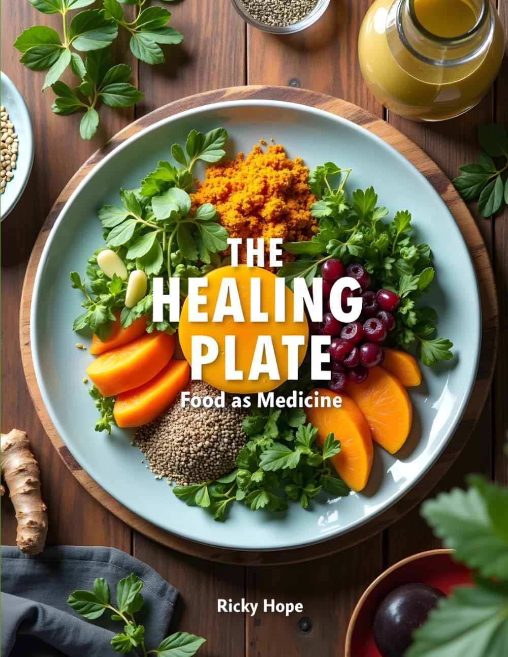 The Healing Plate: Food as Medicine: Only Recipes ! and easy to read and follow.