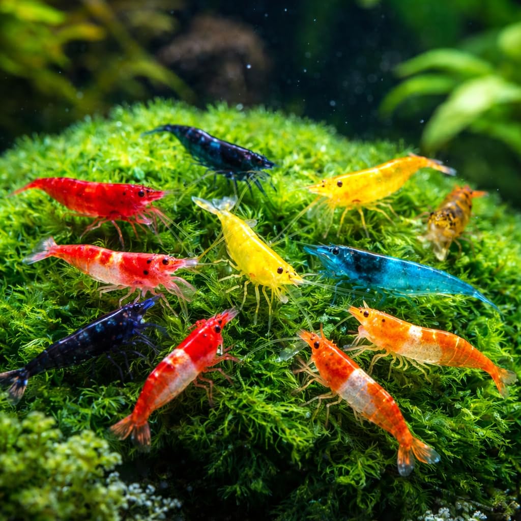 Zierfischtreff.de Zwerggarnelen Mix Neocaridina für kleine Aquarien 15 Stück Nanoaquarium