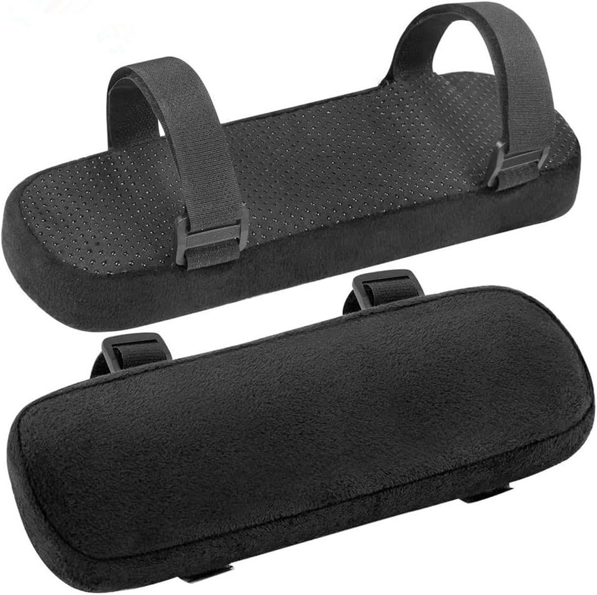 Ruikcoll Stolarmstöd, med minnesskum, armstöd, vaddering, gamingstol, armstöd, för armbågar och underarmar, tryckavlastning, 2 stycken