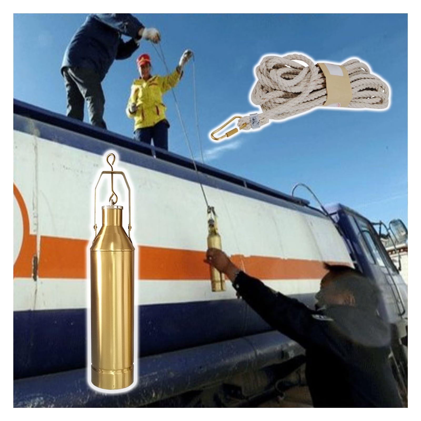 MRVAKDYDI Viscous Liquid Sampler, Brass Oil And Water Sampler Multiple Sizes(10.1 fl oz/300 mL)