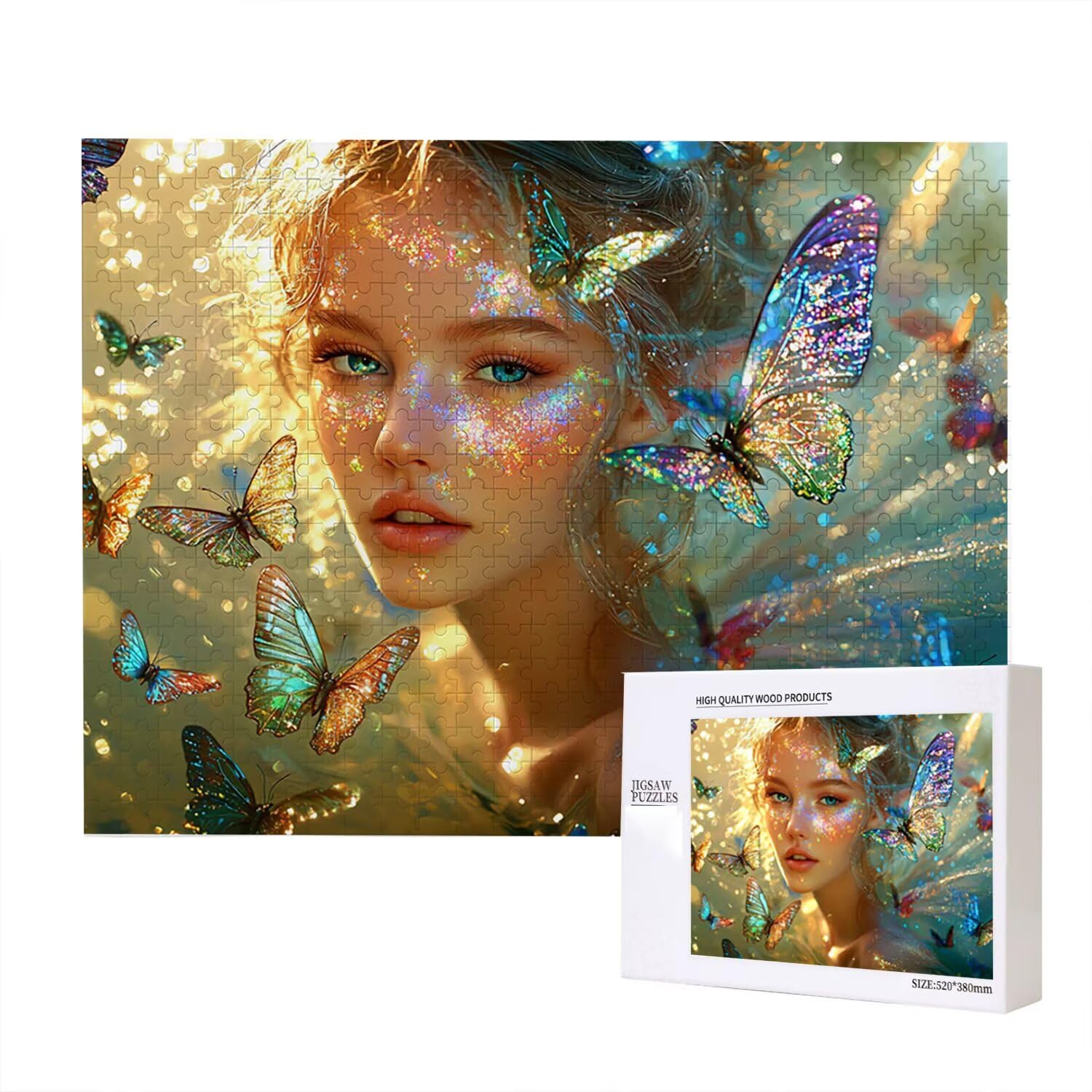 Jigsaw Puzzle, 4000 Pezzi Puzzle Classici, Farfalla Puzzle Rilassamento Intelligence, Mpossibile Difficile Puzzle Impegnativo per Adulti Puzzle Gioco Familiare, Regalo per Amore Amico Fata fr0-996