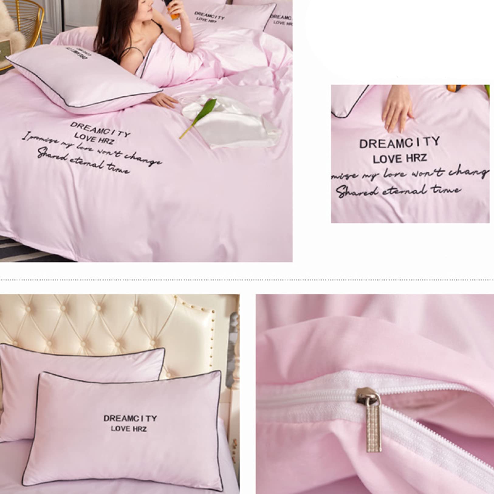 ❤超お買い得ダブル4点セット❣肌触り抜群ピーチスキン加工♪❤布団カバーセット Amazon｜布団カバー 4点 セット ダブル 綿100% 掛け布団カバー