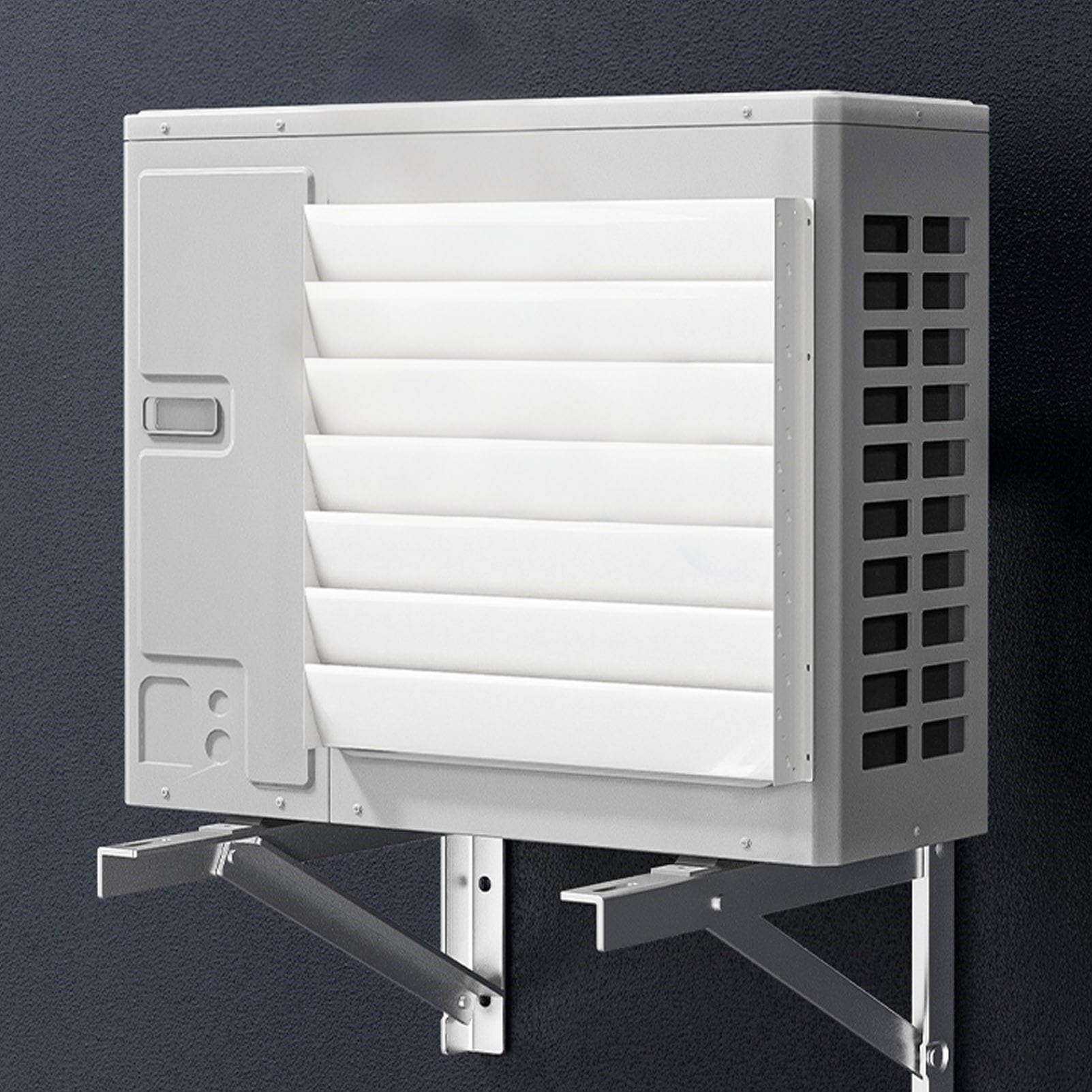 Déflecteur de Vent Externe pour climatiseur, Protection du condenseur, écran de Ventilation extérieur en Acier galvanisé, Accessoire de Ventilation Efficace pour systèmes de Chauffage, Venti