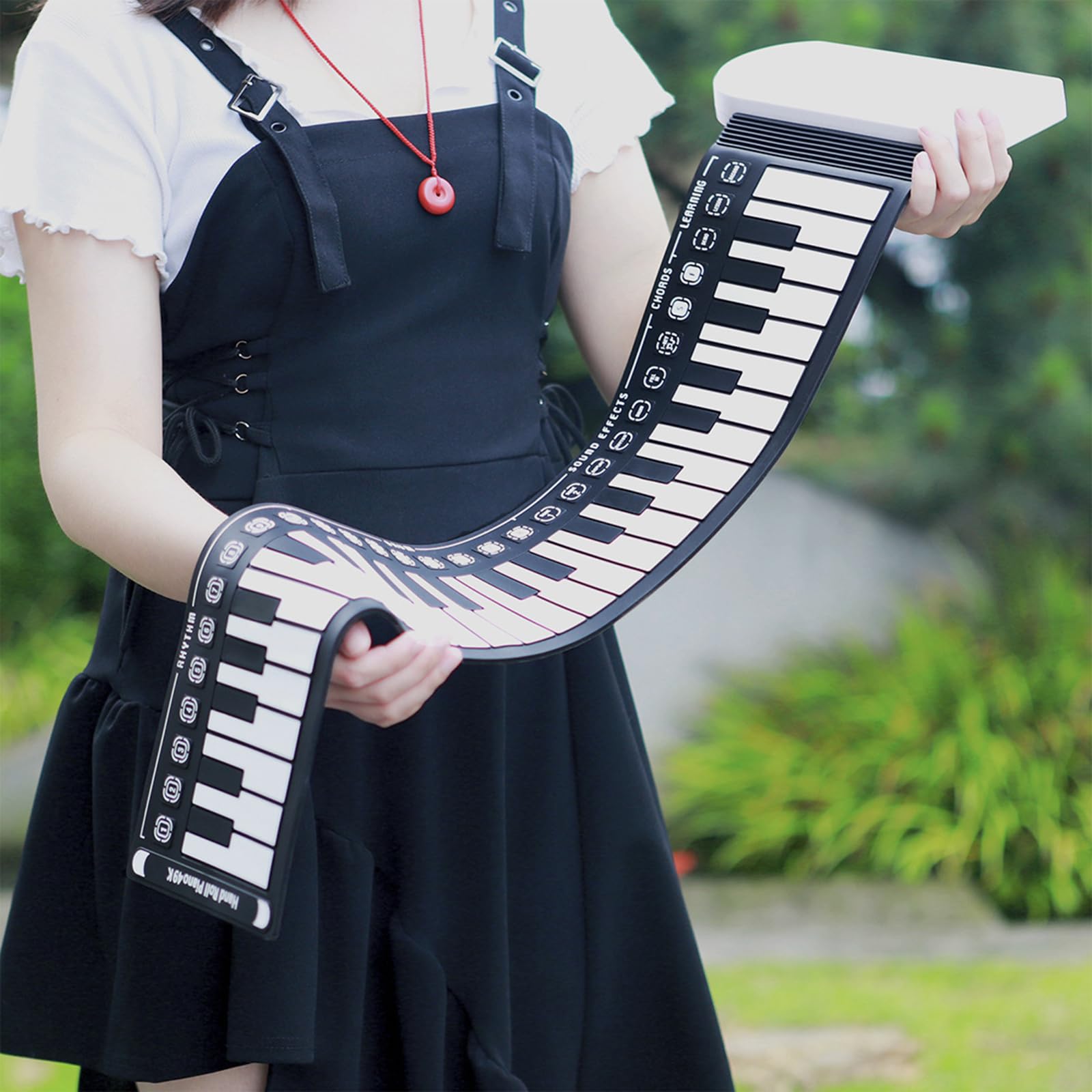 Multifunktionales 49 Klavier, faltbar, tragbar, elektronisches Musikinstrument für Anfänger, Kinder, Erwachsene, faltbar, tragbar, elektronisch