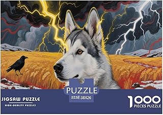 Comprar Rompecabezas Perro Husky de Las Nieves Puzzles De Madera Desafío De Entretenimiento Challenge Puzzle Animal Regalo para Niños Puzzle De 1000 Piezas Puzzle Adultos Y Niños 38x26cm/1000pcs