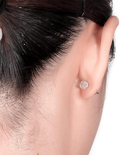 Miniatura 4 de 14 piezas de aretes de goma de silicona de oro de 18 quilates para tachuelas, orejas caídas, aretes pesados, respaldos transparentes y cómodos, con