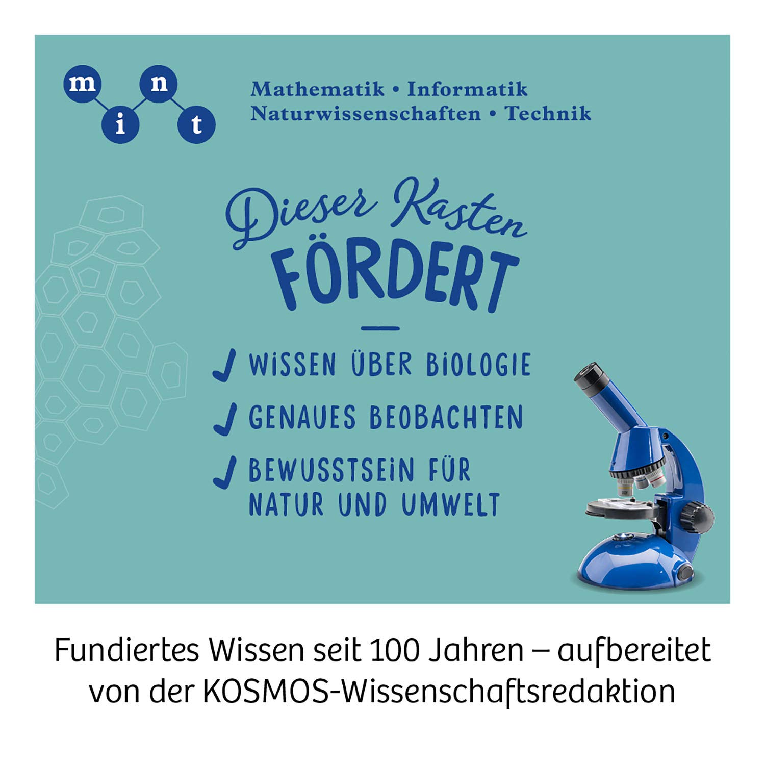 KOSMOS 636050 Entdecker-Mikroskop – Experimentierkasten für Kinder ab 8 Jahren, Schüler-Mikroskop zum Forschen und Entdecken, Kinder