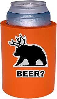 Beer Bear Thick Foam Can Coolie (Orange, 1)