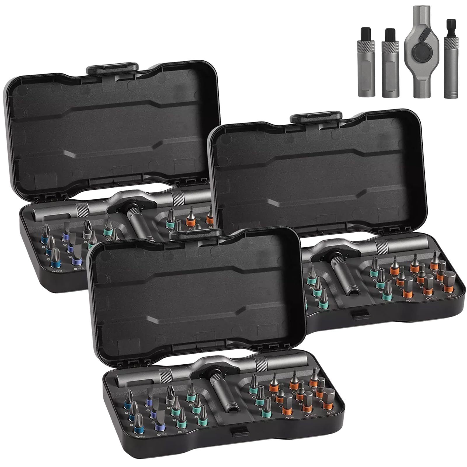 Destornillador de fijación precioso, forma de destornillador conmutable para adaptarse a diversas reparaciones del hogar, juego de destornilladores magnéticos 24 en 1, destornillador de bricolaje 24