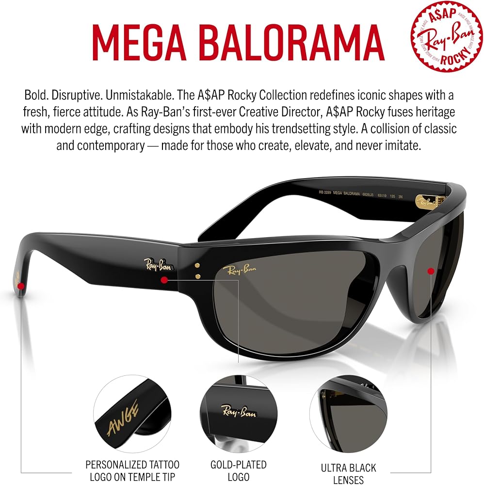 入手困難rayban asaprocky MEGA BALORAMA Amazon.com: Ray-Ban RB2289 Mega Balorama Collection by A$AP