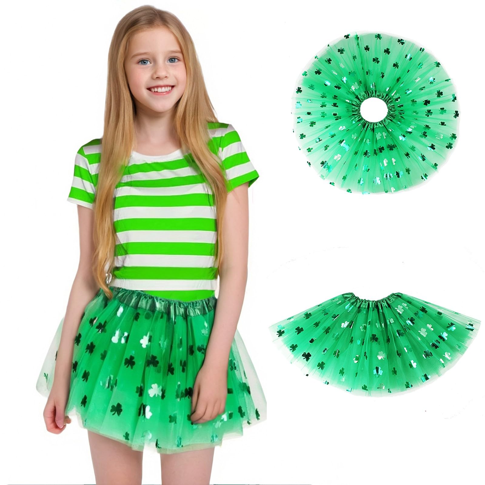 Jupe tutu pour la Saint-Patrick pour filles et adolescentes, costume de fête irlandaise
