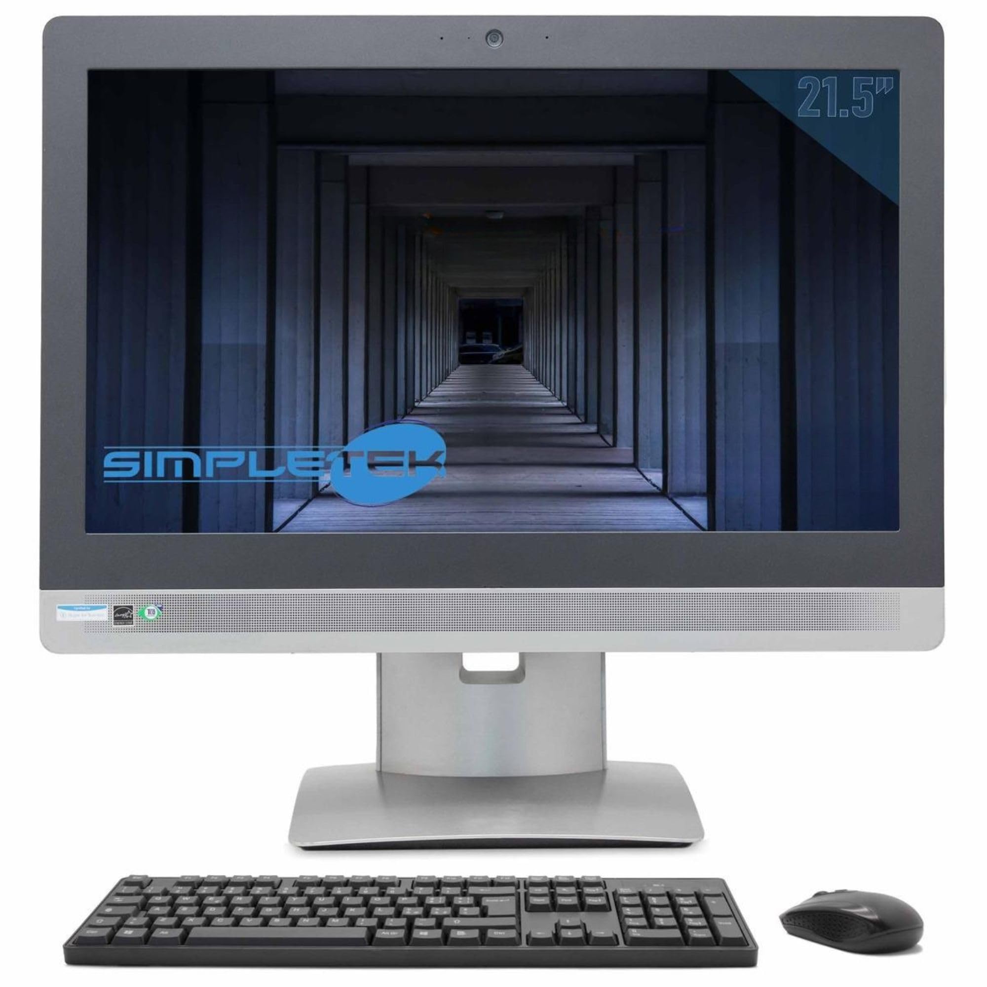 SIMPLETEK - All in One 21,5" i3 16GB 120GB Windows 11 Pro | DVD-RW | kit mouse e tastiera wireless | compatibile con VESA (Ricondizionato)