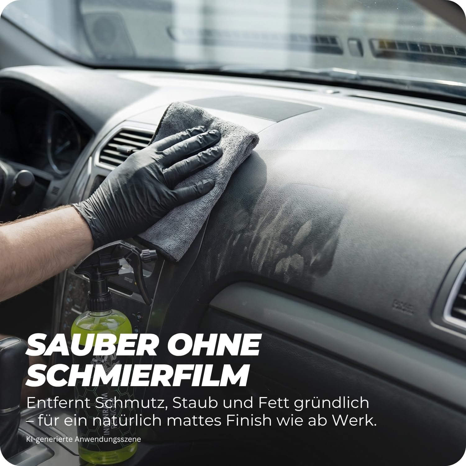 Innenraumreiniger 20L - Allzweckreiniger für Kunststoff, Leder & Stoff - Rückstandsfreies Mattes Finish - Sanft & effektiv