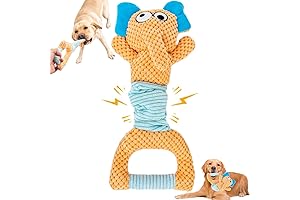 Interactive Plush Dog Toy for Small, Medium, and Large Dogs (Elephant)
